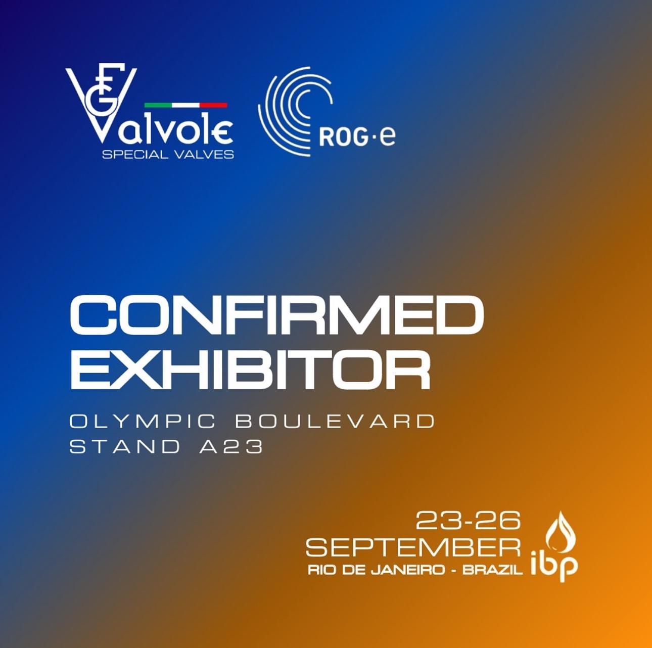 FG Valvole is proud to represent Italy as official exhibitor at ROG.e Energy 2024 in Rio de Janeiro from 23 to 26 September 2024.